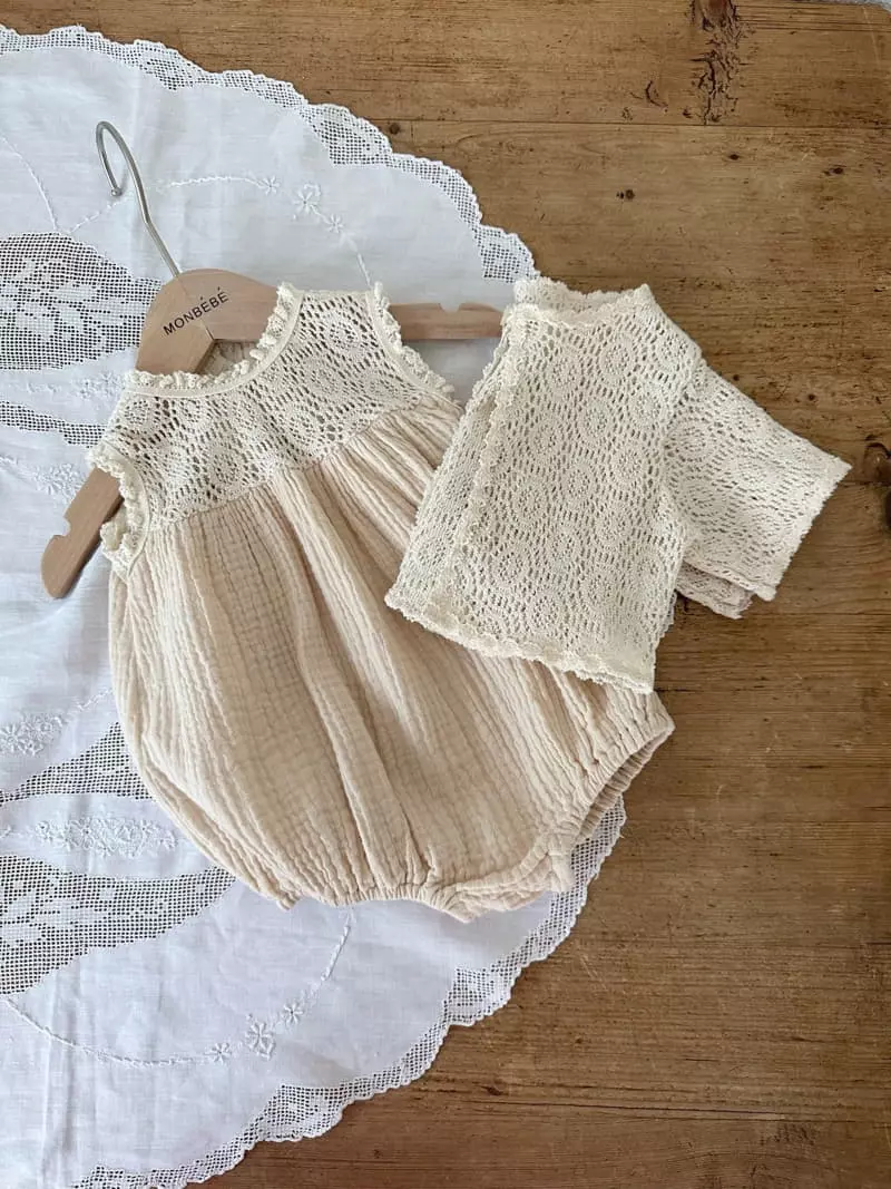 Monbebe - Korean Baby Fashion - #babyfashion - Milk Cream Bodysuit - 5