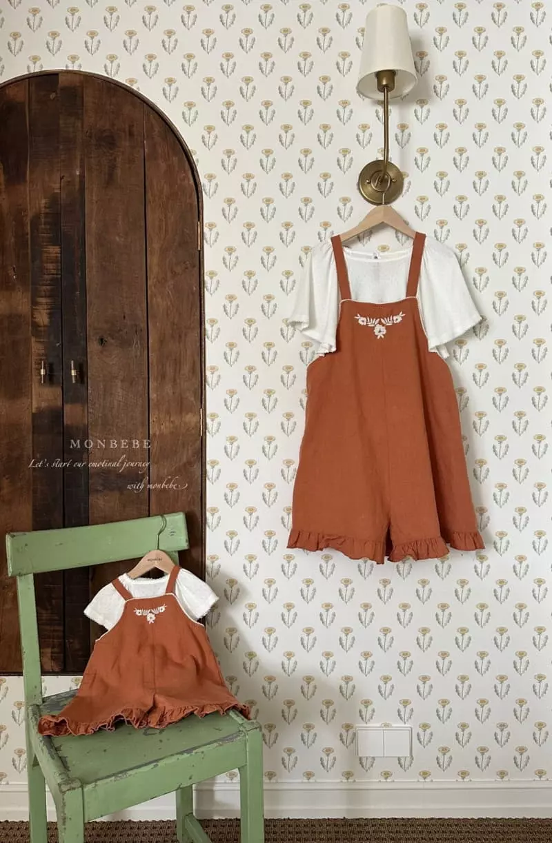 Monbebe - Korean Women Fashion - #vintageinspired - Flo Dungarees Pants Mom - 10