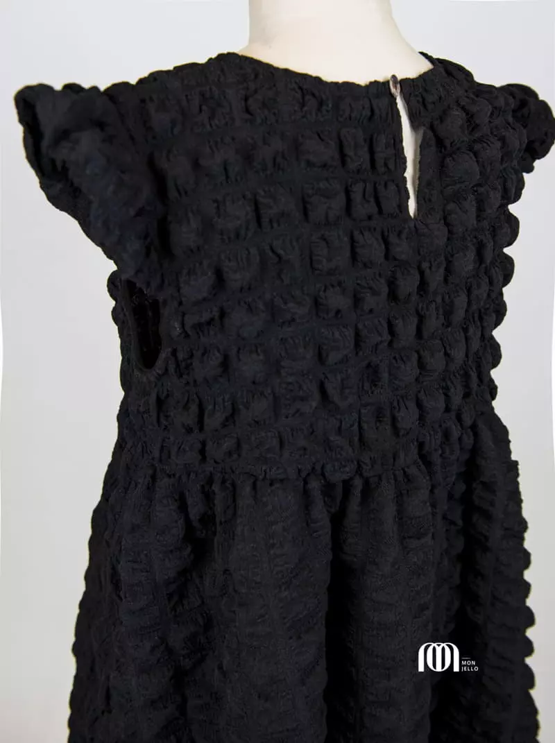Monjello - Korean Children Fashion - #childofig - Embossing One-piece - 2