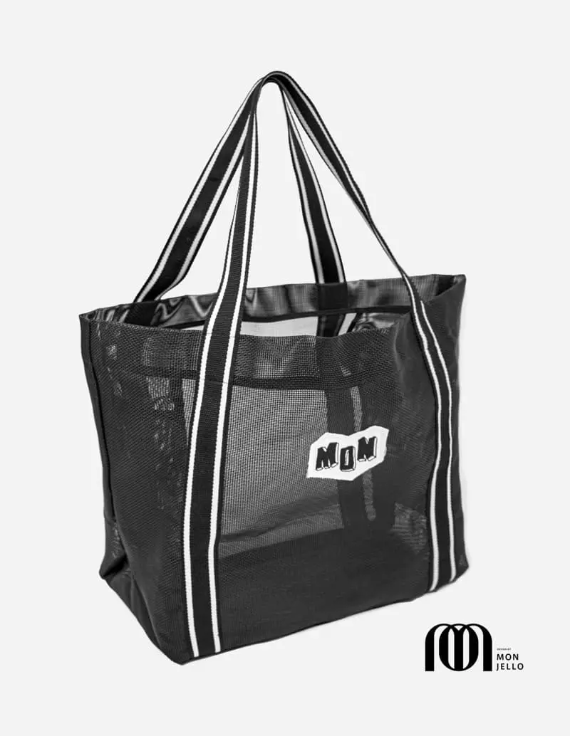 Monjello - Korean Children Fashion - #kidsshorts - Big Mesh Beach Bag
