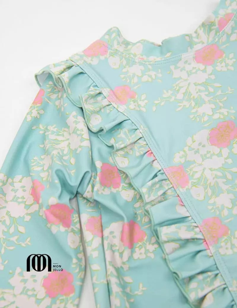 Monjello - Korean Children Fashion - #kidzfashiontrend - Rashguard Swimwear Set - 2