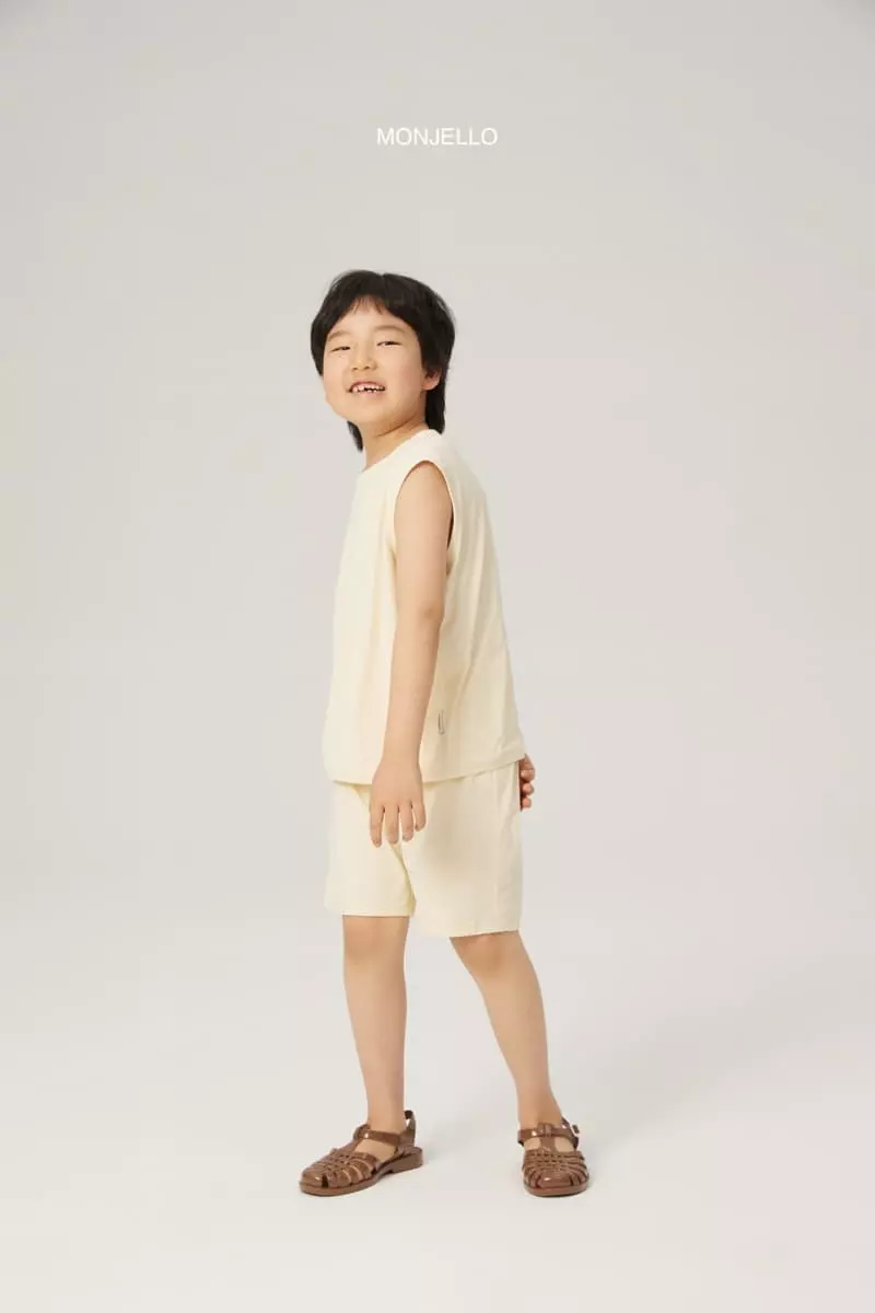 Monjello - Korean Children Fashion - #prettylittlegirls - Cool Linen Top Bottom Set - 3