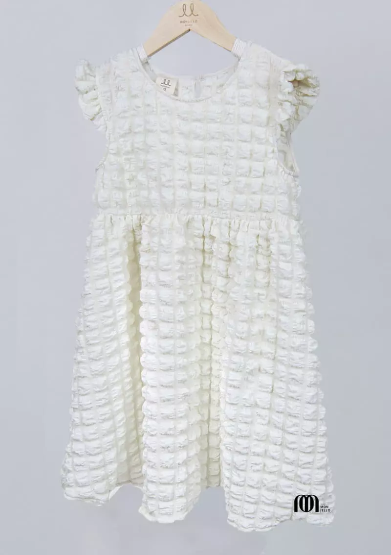 Monjello - Korean Children Fashion - #stylishchildhood - Embossing One-piece