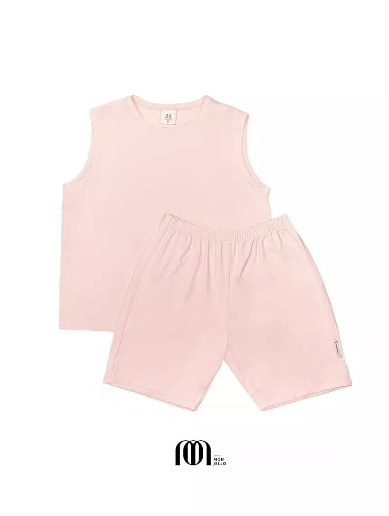 Monjello - Korean Children Fashion - #prettylittlegirls - Cool Linen Top Bottom Set - 4