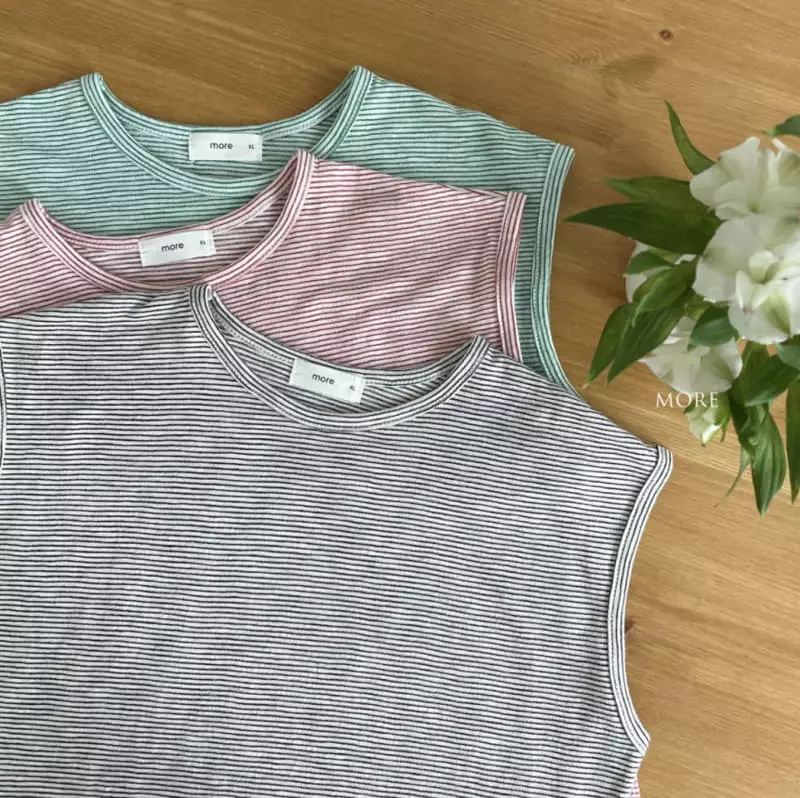 More - Korean Children Fashion - #childofig - Stripes Sleeveless Tee
