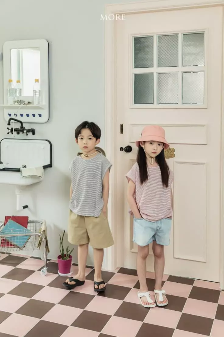 More - Korean Children Fashion - #kidzfashiontrend - Stripes Sleeveless Tee - 8