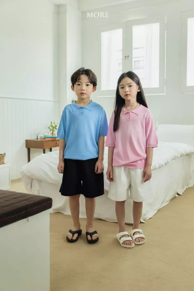 More - Korean Children Fashion - #littlefashionista - Linen Collar Knit Tee - 11
