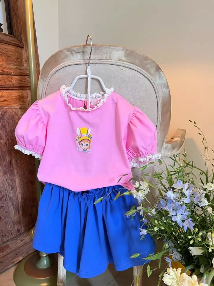 Mumunbaba - Korean Children Fashion - #kidsstore - Yellow Hat Bunny Tee - 6