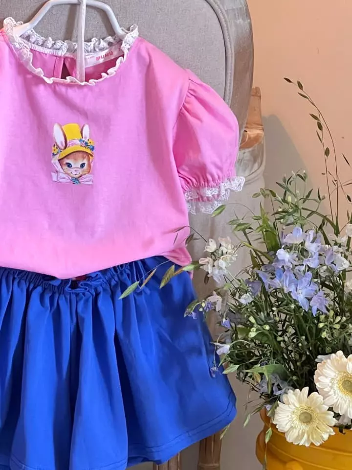 Mumunbaba - Korean Children Fashion - #kidzfashiontrend - Yellow Hat Bunny Tee - 7