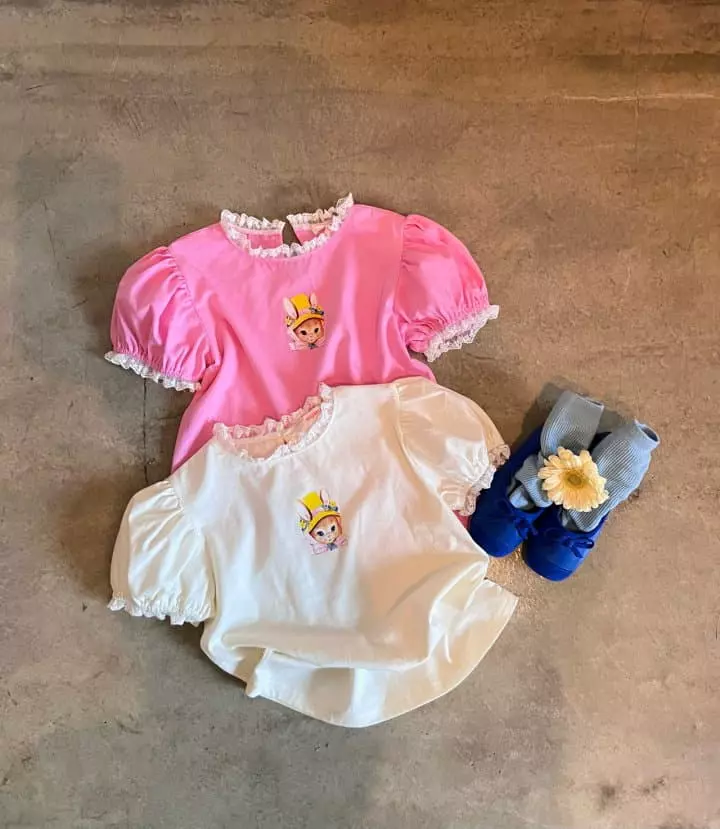 Mumunbaba - Korean Children Fashion - #magicofchildhood - Yellow Hat Bunny Tee - 10