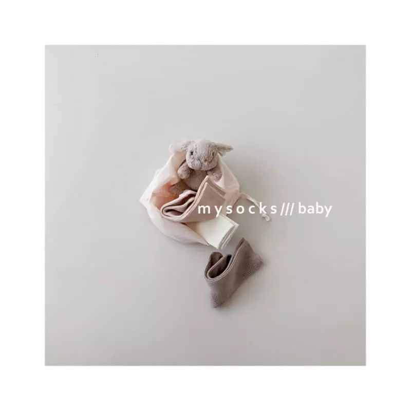 My Socks - Korean Baby Fashion - #onlinebabyshop - Bebe Milk Knee Socks Ivory - 6