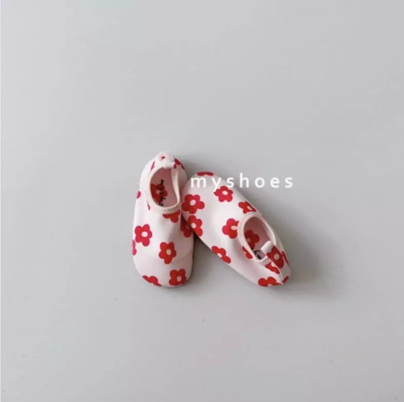 My Socks - Korean Children Fashion - #designkidswear - Flower Ocean Aqua Shoes - 10