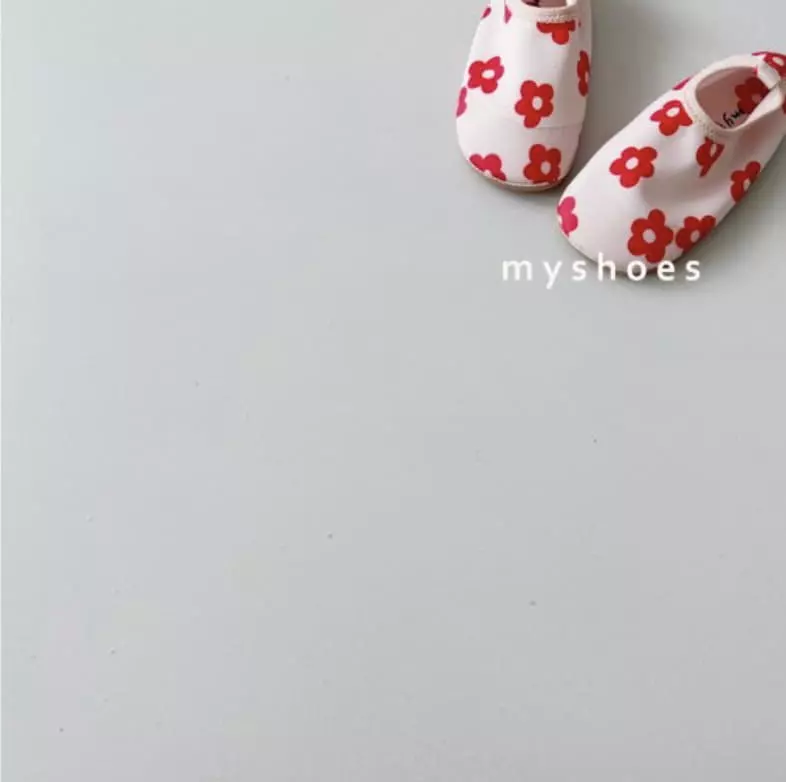 My Socks - Korean Children Fashion - #discoveringself - Flower Ocean Aqua Shoes - 11