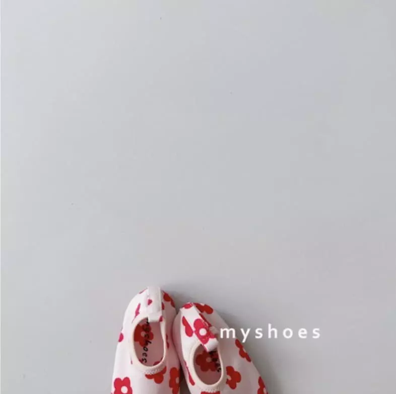 My Socks - Korean Children Fashion - #fashionkids - Flower Ocean Aqua Shoes - 12