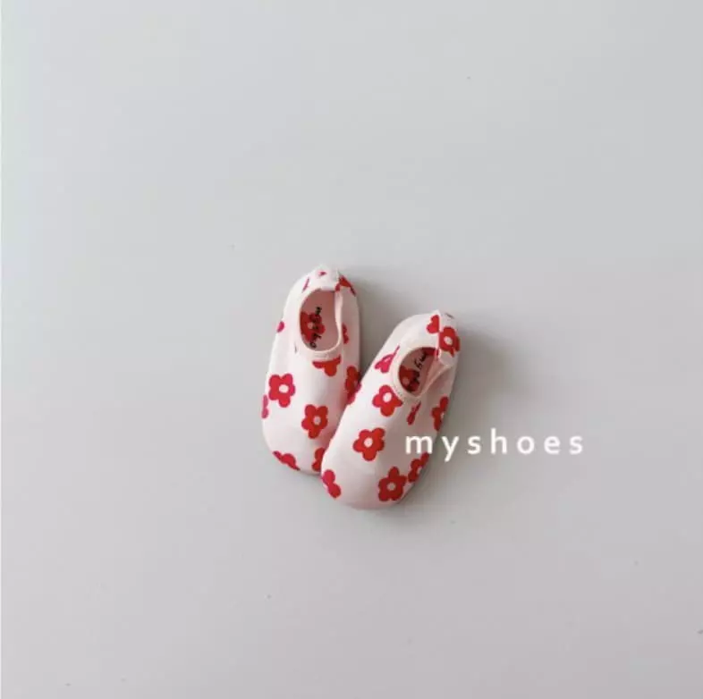 My Socks - Korean Children Fashion - #littlefashionista - Flower Ocean Aqua Shoes