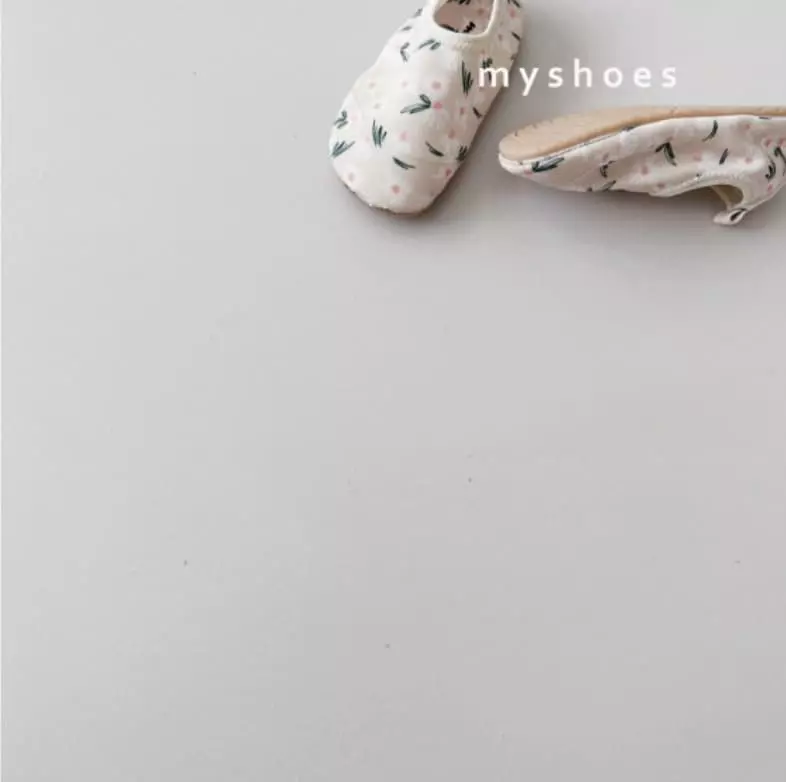 My Socks - Korean Children Fashion - #minifashionista - Flower Ocean Aqua Shoes - 4