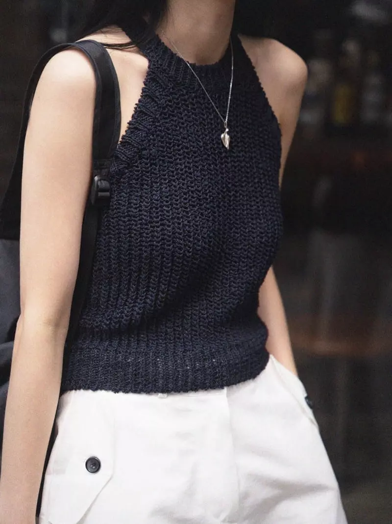 Nan - Korean Women Fashion - #momslook - Paper Sleeveless - 2