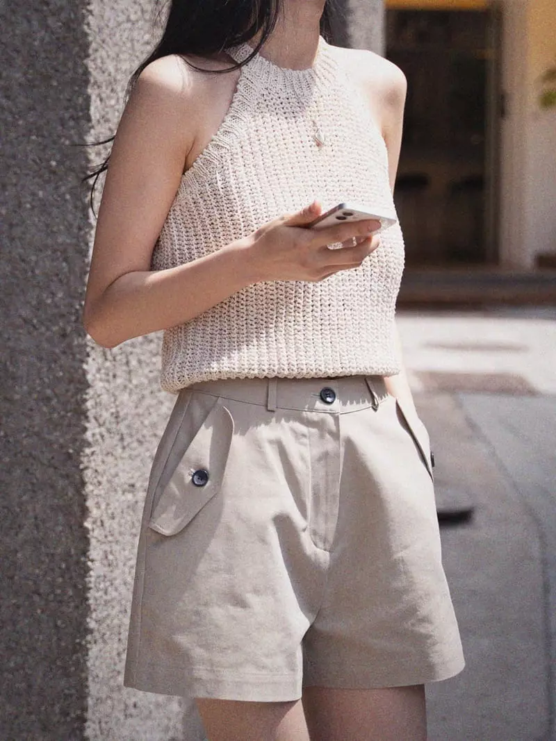 Nan - Korean Women Fashion - #momslook - Paper Sleeveless - 3