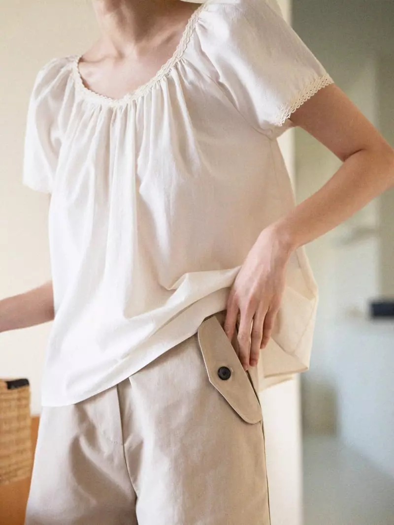 Nan - Korean Women Fashion - #womensfashion - Charollet Square Blouse - 2
