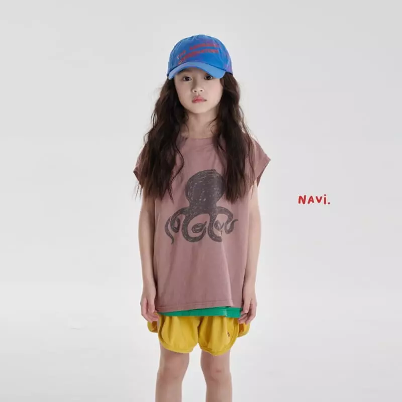 Navi - Korean Children Fashion - #toddlerclothing - Octopus Tee - 2