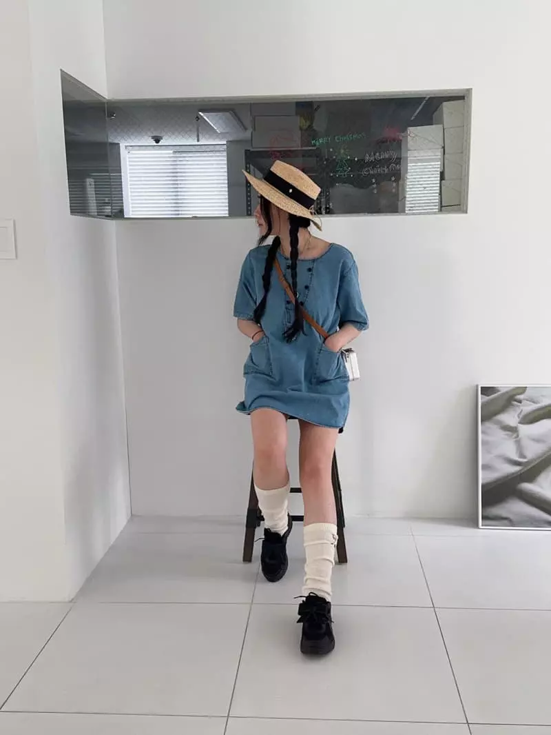 Neko - Korean Children Fashion - #Kfashion4kids - Picnic Denim One-piece - 7