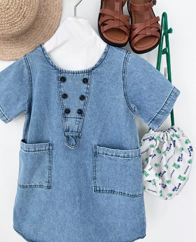 Neko - Korean Children Fashion - #designkidswear - Picnic Denim One-piece