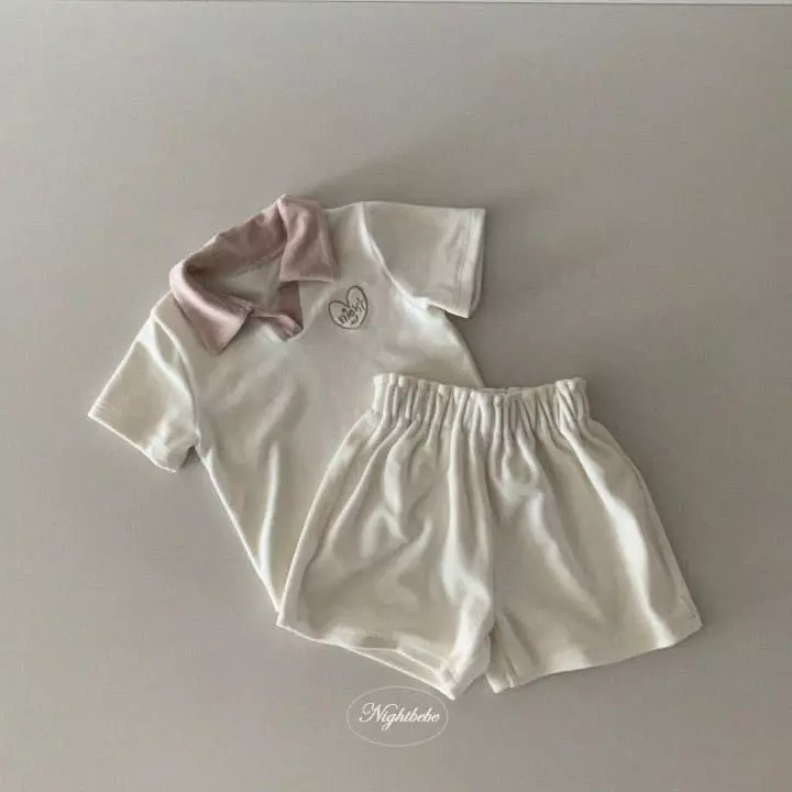 Night Bebe - Korean Baby Fashion - #babygirlfashion - Terry Night Top Bottom Set - 5