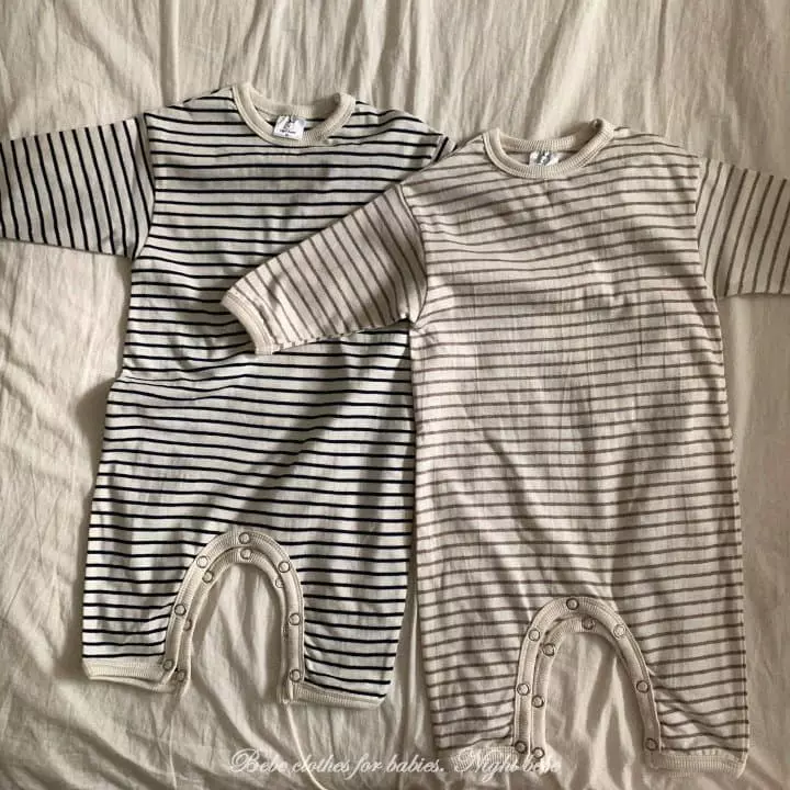 Night Bebe - Korean Baby Fashion - #babylifestyle - Stripes Bodysuit - 7