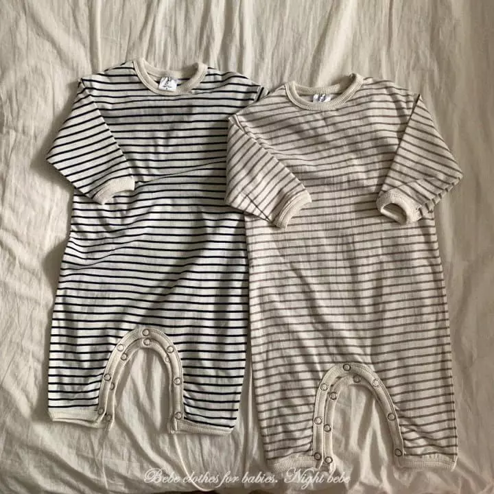 Night Bebe - Korean Baby Fashion - #babyoutfit - Stripes Bodysuit - 10