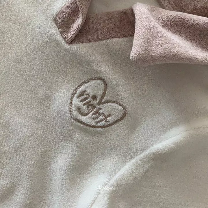 Night Bebe - Korean Baby Fashion - #babyoutfit - Terry Night Top Bottom Set - 9