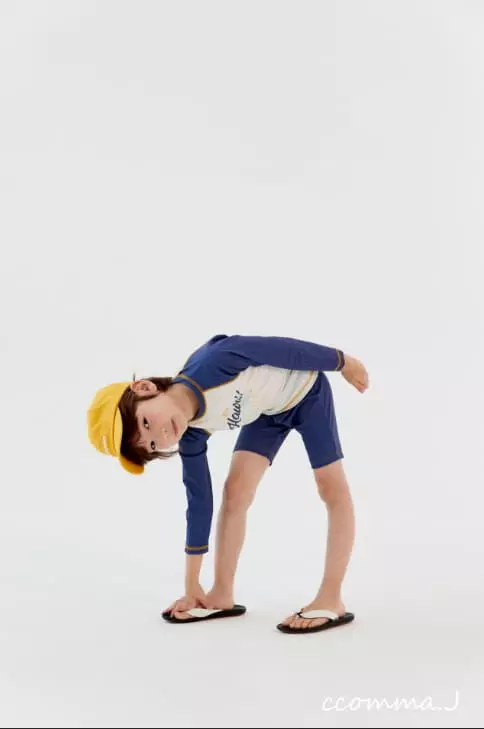 Oda - Korean Children Fashion - #discoveringself - Denim Rashguard Set - 7