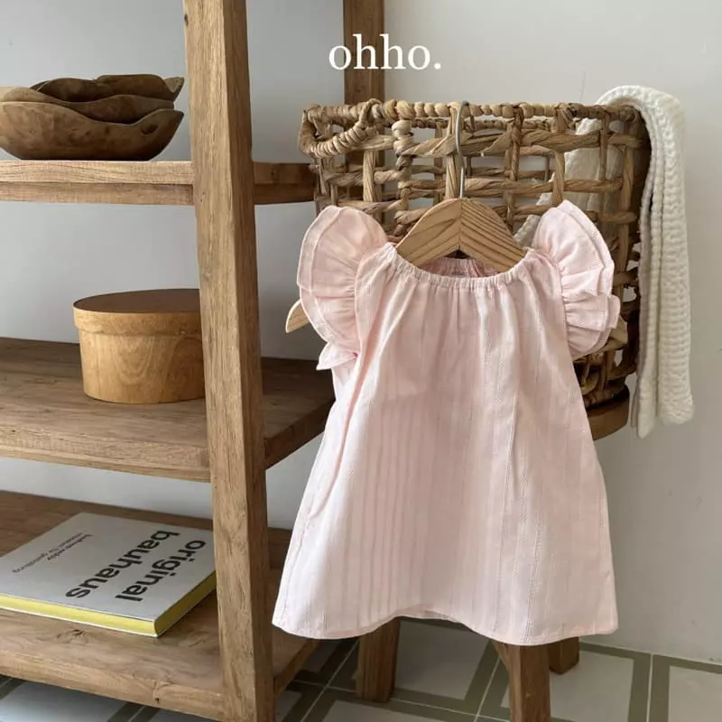 Ohho - Korean Children Fashion - #childrensboutique - Eyelet Wing Blouse - 4
