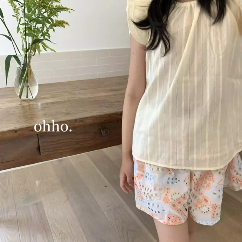 Ohho - Korean Children Fashion - #kidsshorts - Ette Punching Skirt Pants - 8