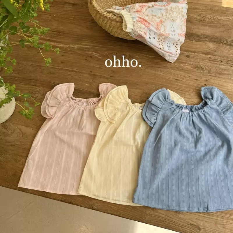 Ohho - Korean Children Fashion - #stylishchildhood - Eyelet Wing Blouse