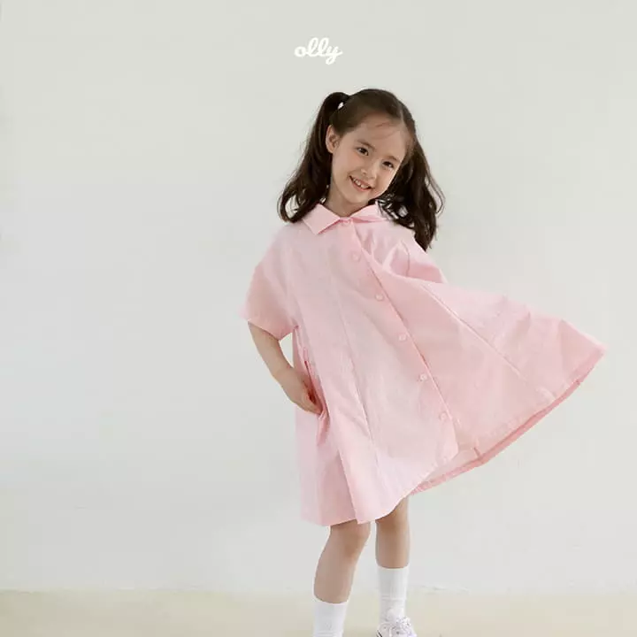 Ollymarket - Korean Children Fashion - #prettylittlegirls - Air Collar One-piece - 2