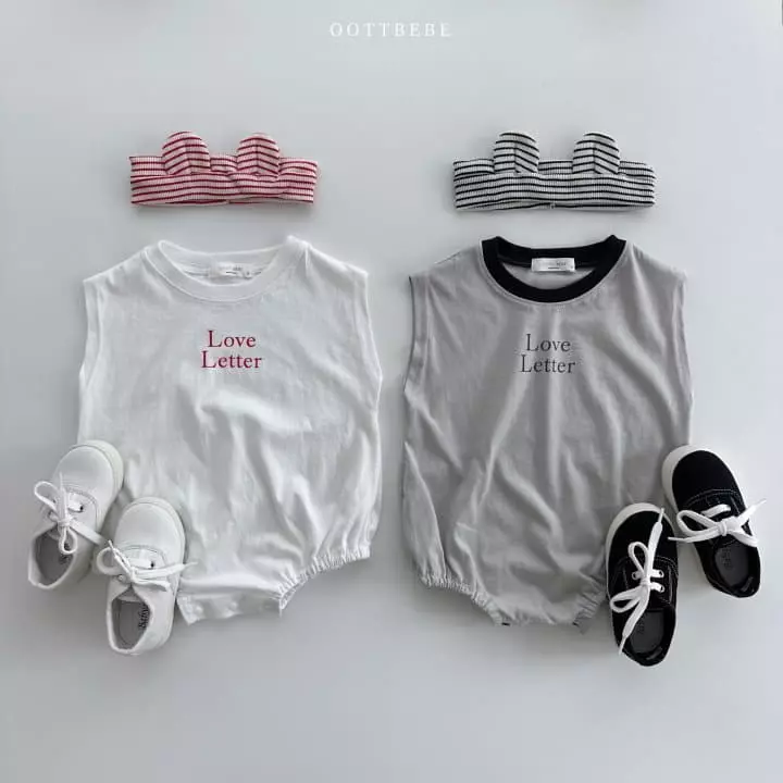 Oott Bebe - Korean Baby Fashion - #babyboutique - Love Letter Bodysuit - 5