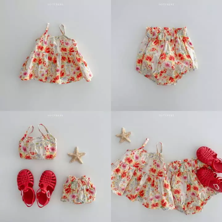 Oott Bebe - Korean Baby Fashion - #babyboutique - Garden Sleeveless Bodysuit Bloomer Set - 8