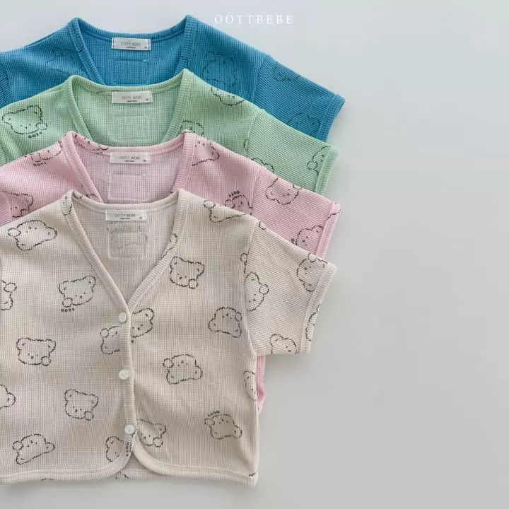 Oott Bebe - Korean Baby Fashion - #babyfever - Cloud Waffle Cardigan - 10