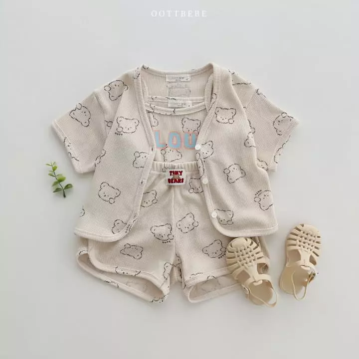 Oott Bebe - Korean Baby Fashion - #babygirlfashion - Cloud Waffle Cardigan - 11
