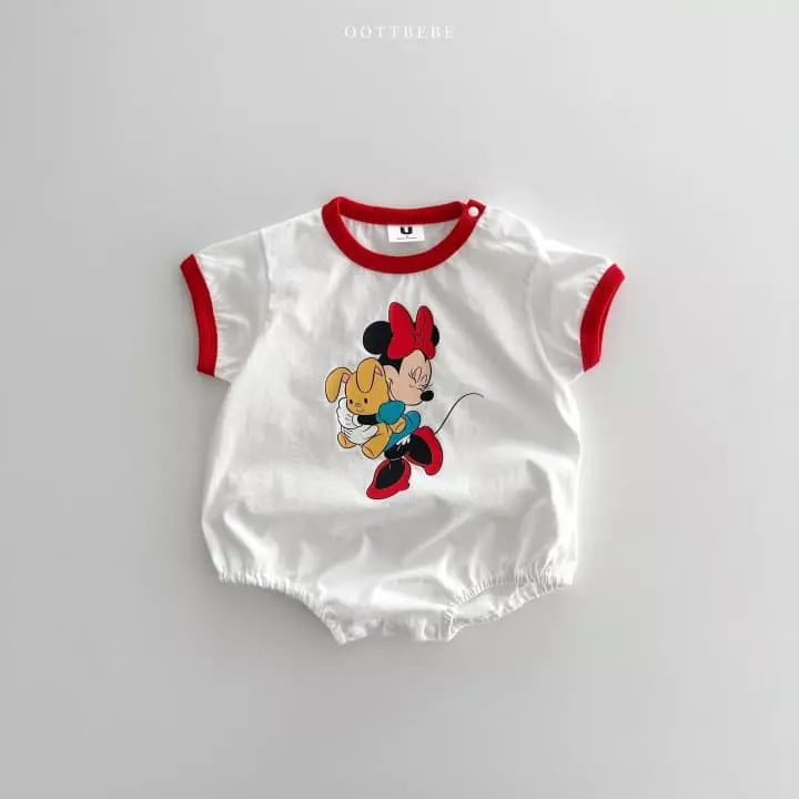 Oott Bebe - Korean Baby Fashion - #babygirlfashion - Hug D Bear Bodysuit - 2