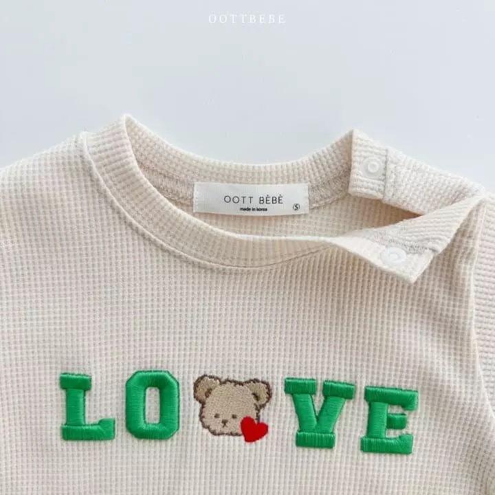 Oott Bebe - Korean Baby Fashion - #babylifestyle - Love Waffle Bloomer Set - 9
