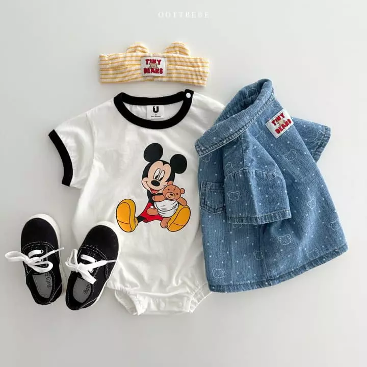 Oott Bebe - Korean Baby Fashion - #babylifestyle - Hug D Bear Bodysuit - 3