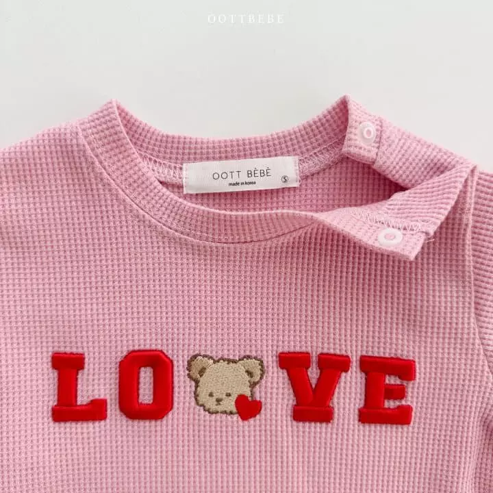 Oott Bebe - Korean Baby Fashion - #babyoninstagram - Love Waffle Bloomer Set - 10