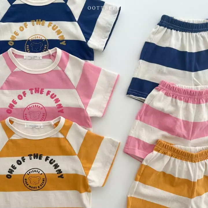 Oott Bebe - Korean Baby Fashion - #babyoninstagram - Funny Top Bottom Set - 10