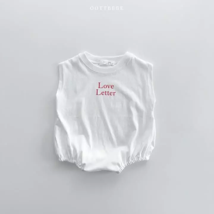 Oott Bebe - Korean Baby Fashion - #babyoutfit - Love Letter Bodysuit