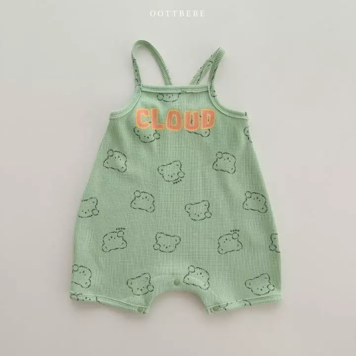 Oott Bebe - Korean Baby Fashion - #babyoutfit - Cloud Waffle Bodysuit - 3