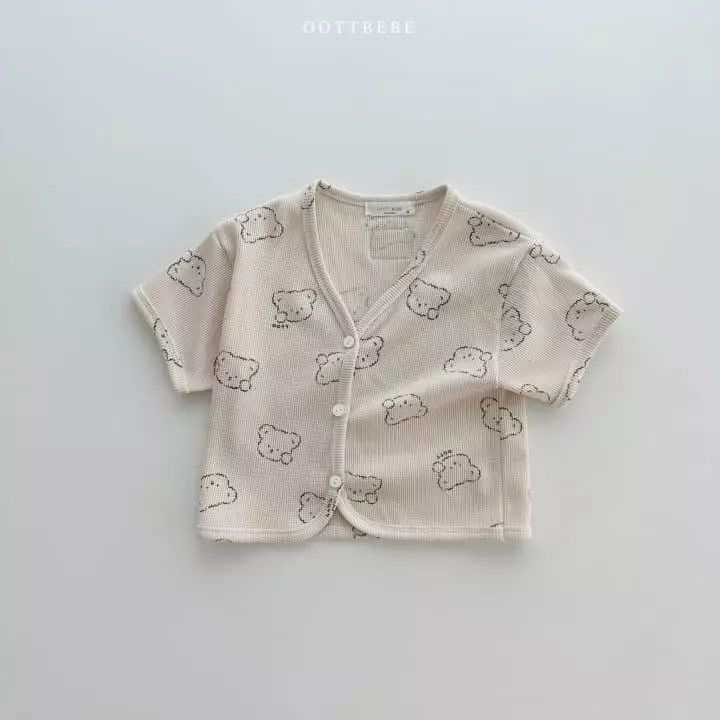 Oott Bebe - Korean Baby Fashion - #babyoutfit - Cloud Waffle Cardigan