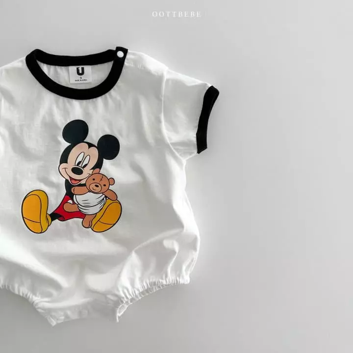 Oott Bebe - Korean Baby Fashion - #babyoutfit - Hug D Bear Bodysuit - 6