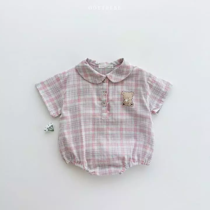 Oott Bebe - Korean Baby Fashion - #babywear - Coou Check Bodysuit