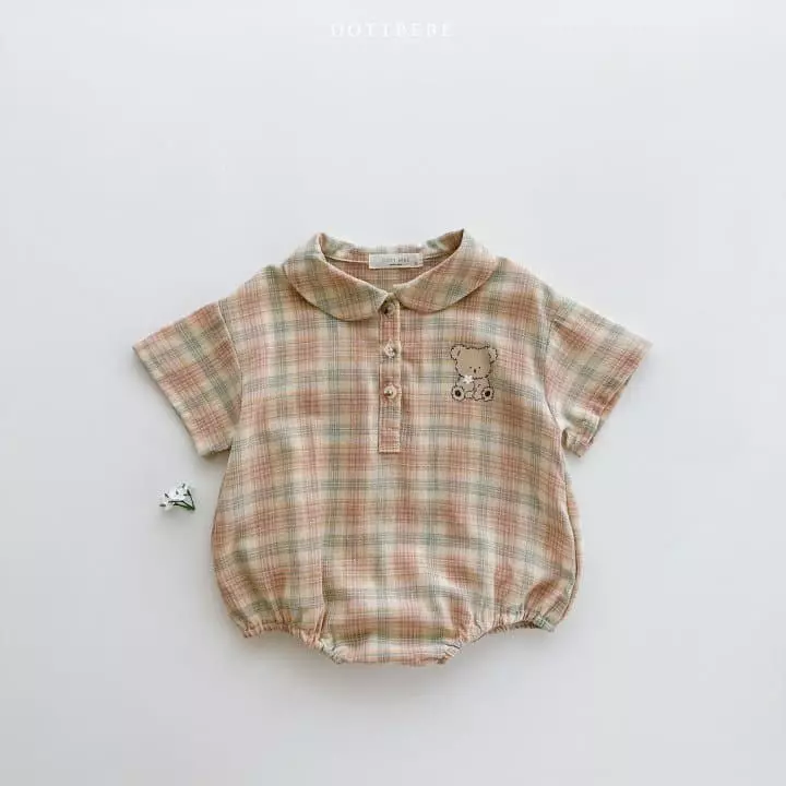 Oott Bebe - Korean Baby Fashion - #onlinebabyboutique - Coou Check Bodysuit - 2